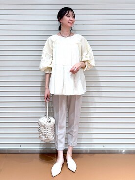 「LOWRYS FARM（ローリーズファーム）のチェーンネックレス　976398（ネックレス）」を使った、nami(Elura/ヤエチカ）さん（レディース・169cm）の春コーディネート