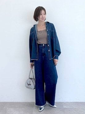 「Elura（エルーラ）のアイテム（ローファー）」を使った、nami(Elura/ヤエチカ）さん（レディース・169cm）の秋コーディネート