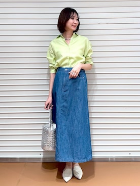 「LOWRYS FARM（ローリーズファーム）のチェーンネックレス　976398（ネックレス）」を使った、nami(Elura/ヤエチカ）さん（レディース・169cm）の春コーディネート