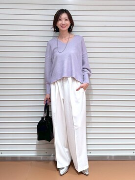 「Elura（エルーラ）のアイテム（ローファー）」を使った、nami(Elura/ヤエチカ）さん（レディース・169cm）の秋コーディネート