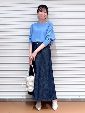 「LOWRYS FARM（ローリーズファーム）のチェーンネックレス　976398（ネックレス）」を使った、nami(Elura/ヤエチカ）さん（レディース・169cm）の春コーディネート