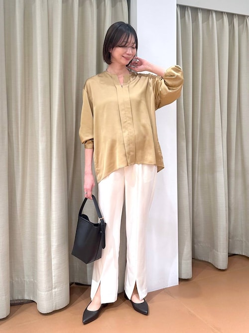 セール】サマ見えストレートスリットパンツ＜低身長サイズあり