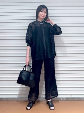 「LOWRYS FARM（ローリーズファーム）のチェーンネックレス　976398（ネックレス）」を使った、nami(Elura/ヤエチカ）さん（レディース・169cm）の夏コーディネート