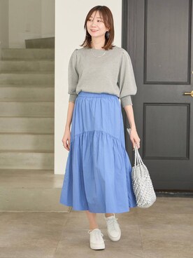 「Elura（エルーラ）のアイテム（スニーカー）」を使った、nami(Elura/ヤエチカ）さん（レディース・169cm）の春コーディネート