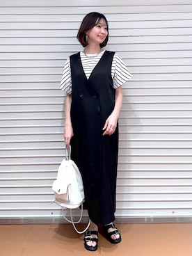 「アイテム（ワンピース/ドレス）」を使った、nami(Elura/ヤエチカ）さん（レディース・169cm・30代）の春コーディネート