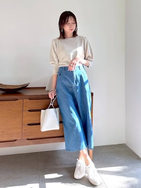 「Elura（エルーラ）のアイテム（スニーカー）」を使った、nami(Elura/ヤエチカ）さん（レディース・169cm）の春コーディネート