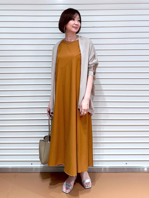 ELORA DRESS ノースリーブ 膝丈ワンピース L ピーチグロー ELORA DRESS ノースリーブ 膝丈ワンピース L ピーチグロー