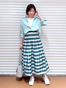 「LOWRYS FARM（ローリーズファーム）のチェーンネックレス　976398（ネックレス）」を使った、nami(Elura/ヤエチカ）さん（レディース・169cm）の春コーディネート