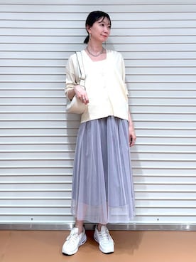 「LOWRYS FARM（ローリーズファーム）のチェーンネックレス　976398（ネックレス）」を使った、nami(Elura/ヤエチカ）さん（レディース・169cm）の春コーディネート