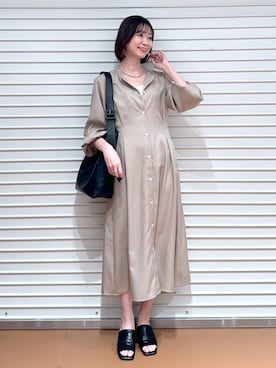 「アイテム（ワンピース/ドレス）」を使った、nami(Elura/ヤエチカ）さん（レディース・169cm・30代）の春コーディネート