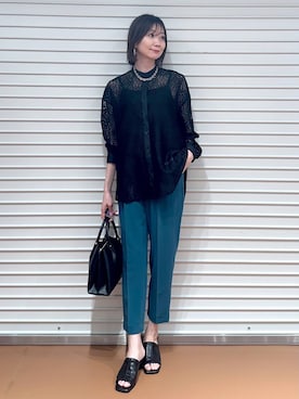 「LOWRYS FARM（ローリーズファーム）のチェーンネックレス　976398（ネックレス）」を使った、nami(Elura/ヤエチカ）さん（レディース・169cm）の春コーディネート