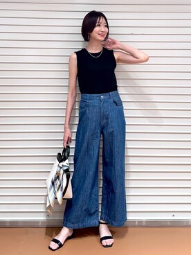 「アイテム（ネックレス）」を使った、nami(Elura/ヤエチカ）さん（レディース・169cm・30代）の夏コーディネート