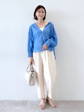 「Elura（エルーラ）のアイテム（キャミソール）」を使った、nami(Elura/ヤエチカ）さん（レディース・169cm）の夏コーディネート