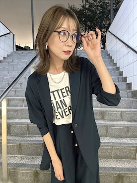 「アイテム（ジャケット/アウター）」を使った、nami(Elura/ヤエチカ）さん（レディース・169cm・40代）の夏コーディネート