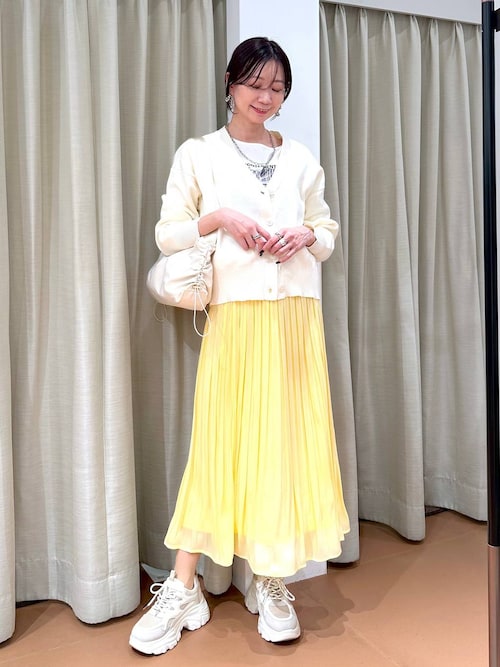 セール】サテン楊柳プリーツスカート＜低身長サイズあり