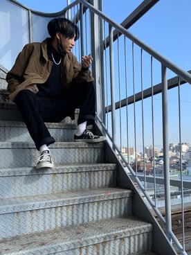 「Levi’s ENGINEERED JEANS（リーバイスエンジニアジーンズ）のアイテム」を使った、ミルメークさん（メンズ・176cm）の冬コーディネート