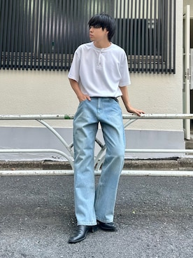 「アイテム（トップス）」を使った、koheyさん（骨格ウェーブ・メンズ・176cm）の夏コーディネート