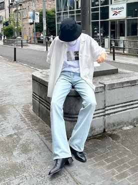 「COLONY 2139（コロニートゥーワンスリーナイン）のアイテム（ハット）」を使った、koheyさん（メンズ・176cm）の夏コーディネート