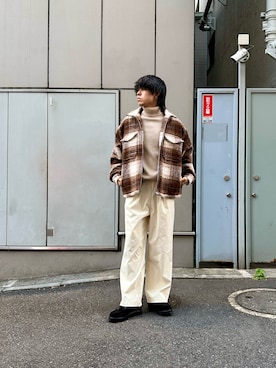 「アイテム（モカシン/デッキシューズ）」を使った、koheyさん（骨格ウェーブ・メンズ・176cm）の秋コーディネート