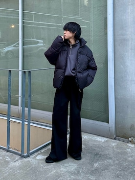 「新星WEARISTAにエントリー」｜「アイテム（ダウンジャケット/コート）」を使った、koheyさん（メンズ・176cm）の冬コーディネート