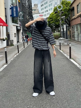 「COLONY 2139（コロニートゥーワンスリーナイン）のアイテム（ハット）」を使った、koheyさん（メンズ・176cm）の夏コーディネート