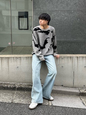 「アイテム（ニット/セーター）」を使った、koheyさん（メンズ・176cm・20代）の秋コーディネート