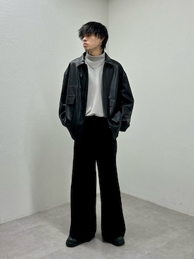 「新星WEARISTAにエントリー」｜「アイテム（スラックス）」を使った、koheyさん（メンズ・176cm）の冬コーディネート
