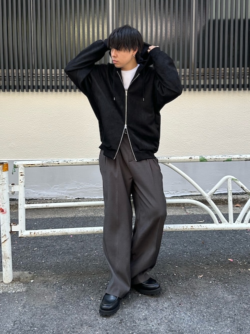 シンセティックスエードダブルジップパーカー（パーカー）｜COLONY