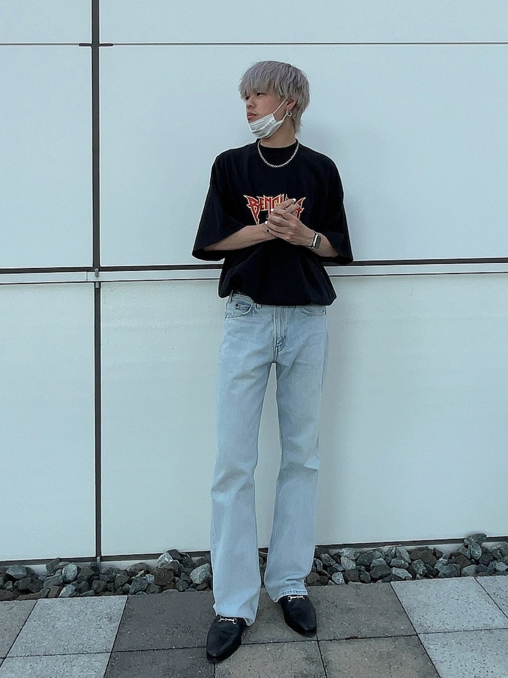 BALENCIAGAのTシャツ/カットソーを使ったメンズ人気ファッション