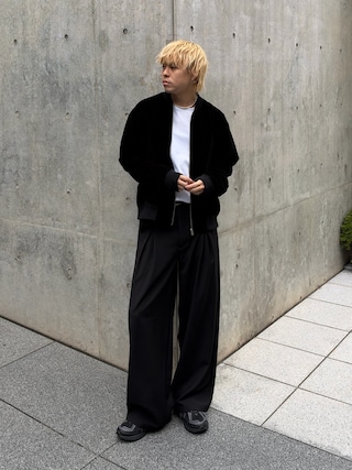 「COLONY 2139(コロニートゥーワンスリーナイン)の秋服 / ベロアボンバージャケット(ブルゾン)」を使った、koheyさん(メンズ・176cm)の秋コーディネート