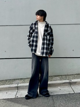「アイテム（モカシン/デッキシューズ）」を使った、koheyさん（骨格ウェーブ・メンズ・176cm）の秋コーディネート