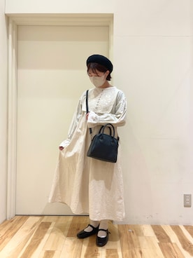 「ボストンバッグ」｜きしもとさん（レディース・155cm）の冬コーディネート