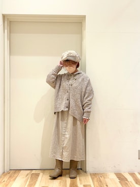 「ナチュラルスタイル」｜「アイテム（帽子）」を使った、きしもとさん（レディース・155cm）の秋コーディネート