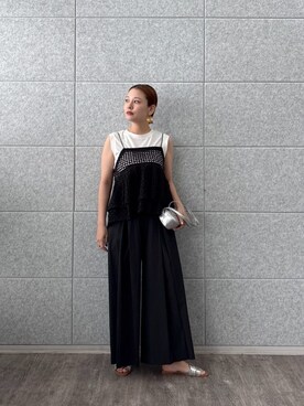 「GALLEST（ギャレスト）のアイテム（ハンドバッグ）」を使った、AYANOさん（レディース・160cm）の夏コーディネート