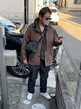 「アイテム（ステンカラーコート）」を使った、yukky19811214さん（メンズ・175cm・40代）の冬コーディネート