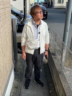 「UNIQLO（ユニクロ）のアイテム（パーカー、ホワイト系）」を使った、yukky19811214さん（メンズ・175cm）の夏コーディネート