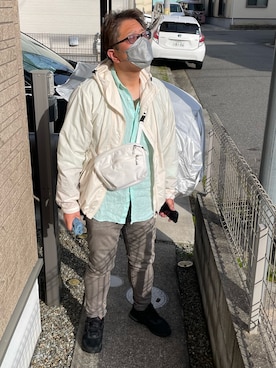 「THE NORTH FACE（ザノースフェイス）のザ ノース フェイス THE NORTH FACE Compact Jacket（コンパクトジャケット）（マウンテンパーカー、ホワイト系）」を使った、yukky19811214さん（メンズ・175cm）の春コーディネート