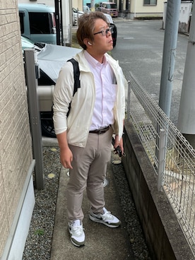「UNIQLO（ユニクロ）のアイテム（パーカー、ホワイト系）」を使った、yukky19811214さん（メンズ・175cm）の夏コーディネート
