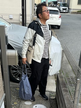 「アイテム（ナイロンジャケット）」を使った、yukky19811214さん（メンズ・175cm）の秋コーディネート
