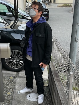 「アイテム（マウンテンパーカー）」を使った、yukky19811214さん（メンズ・175cm）の冬コーディネート