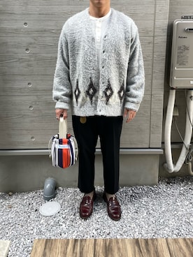 「アイテム（カーディガン/ボレロ）」を使った、musasiさん（メンズ・170cm）の秋コーディネート