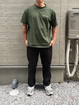 「アイテム（チノパンツ）」を使った、OKAMEMANさん（メンズ・170cm・20代）の夏コーディネート