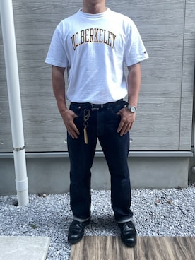 「RED WING（レッドウィング）のアイテム」を使った、OKAMEMANさん（メンズ・170cm）の夏コーディネート