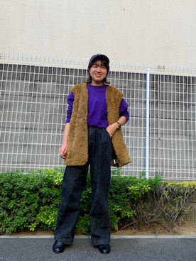 「HARUTA」｜「アイテム（帽子）」を使った、yurino11さん（レディース・156cm）の秋コーディネート