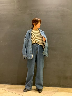 「HARUTA」｜「アイテム（デニムジャケット）」を使った、yurino11さん（レディース・156cm）の秋コーディネート