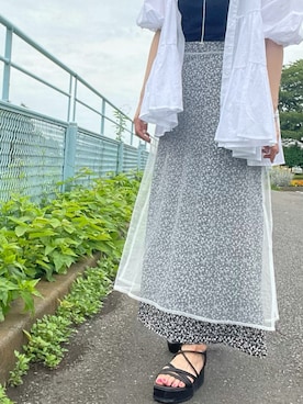 「AS KNOW AS PINKY（アズノゥアズピンキー）のアイテム（サンダル）」を使った、hiromiさん（レディース・162cm）の夏コーディネート