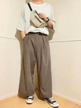 「SABLE CLUTCH（セーブルクラッチ）のアイテム」を使った、えくら｜低身長コーデさん（メンズ・166cm）の夏コーディネート