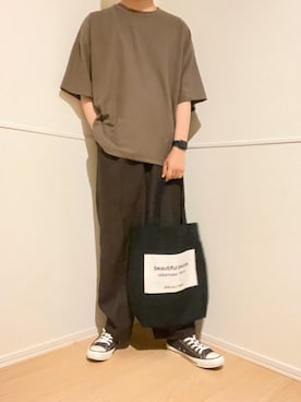 「スニーカー男子」｜えくら｜低身長コーデさん（メンズ・166cm）の夏コーディネート