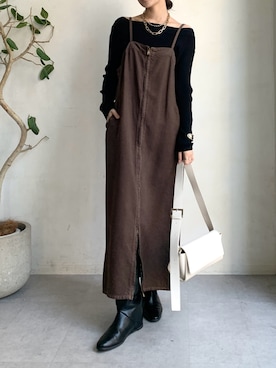 「アイテム（ニット/セーター）」を使った、doudoureiさん（レディース・164cm）の夏コーディネート
