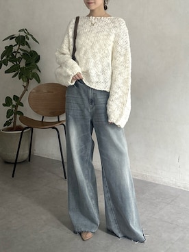 「DouDou（ドゥドゥ）のアイテム（パンツ）」を使った、doudoureiさん（レディース・164cm）の秋コーディネート